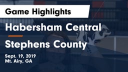 Habersham Central vs Stephens County  Game Highlights - Sept. 19, 2019