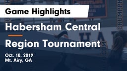 Habersham Central vs Region Tournament Game Highlights - Oct. 10, 2019