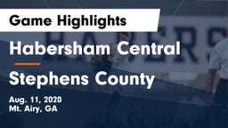 Habersham Central vs Stephens County  Game Highlights - Aug. 11, 2020