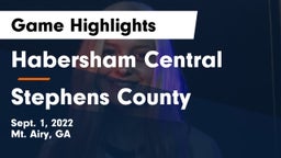 Habersham Central vs Stephens County  Game Highlights - Sept. 1, 2022