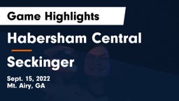 Habersham Central vs Seckinger Game Highlights - Sept. 15, 2022