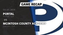 Recap: Portal  vs. McIntosh County Academy  2016
