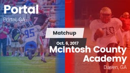 Matchup: Portal vs. McIntosh County Academy  2017
