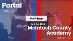 Matchup: Portal vs. McIntosh County Academy  2018