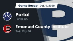 Recap: Portal  vs. Emanuel County Institute  2020