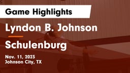 Lyndon B. Johnson  vs Schulenburg Game Highlights - Nov. 11, 2023