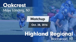 Matchup: Oakcrest vs. Highland Regional  2016