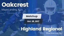 Matchup: Oakcrest vs. Highland Regional  2017