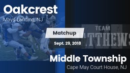 Matchup: Oakcrest vs. Middle Township  2018