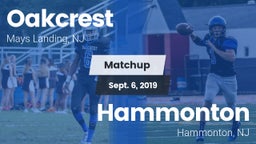 Matchup: Oakcrest vs. Hammonton  2019