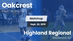 Matchup: Oakcrest vs. Highland Regional  2019