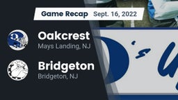 Recap: Oakcrest  vs. Bridgeton  2022