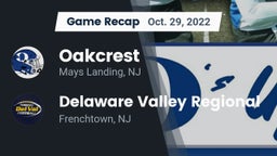 Recap: Oakcrest  vs. Delaware Valley Regional  2022