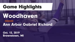 Woodhaven  vs Ann Arbor Gabriel Richard  Game Highlights - Oct. 12, 2019