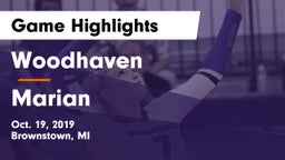 Woodhaven  vs Marian Game Highlights - Oct. 19, 2019