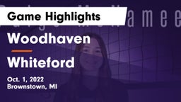Woodhaven  vs Whiteford  Game Highlights - Oct. 1, 2022