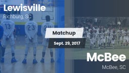 Matchup: Lewisville vs. McBee  2017