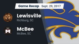 Recap: Lewisville  vs. McBee  2017