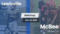 Matchup: Lewisville vs. McBee  2020
