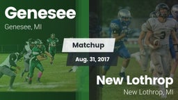 Matchup: Genesee vs. New Lothrop  2017