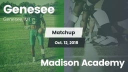 Matchup: Genesee vs. Madison Academy 2018