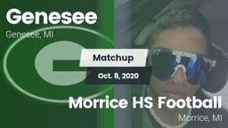 Matchup: Genesee vs. Morrice HS Football 2020