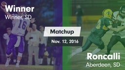 Matchup: Winner vs. Roncalli  2016