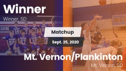 Matchup: Winner vs. Mt. Vernon/Plankinton  2020