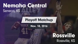 Matchup: Nemaha Central vs. Rossville  2016