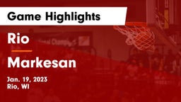 Rio  vs Markesan  Game Highlights - Jan. 19, 2023