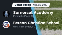 Recap: Somerset Academy  vs. Berean Christian School 2017