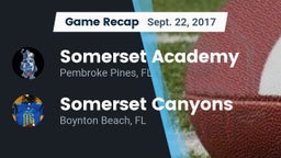 Recap: Somerset Academy  vs. Somerset Canyons 2017