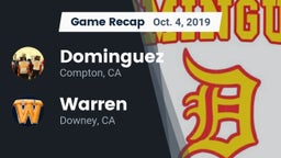 Recap: Dominguez  vs. Warren  2019