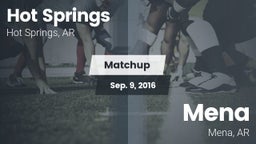 Matchup: Hot Springs vs. Mena  2016