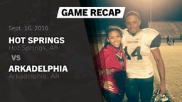 Recap: Hot Springs  vs. Arkadelphia  2016