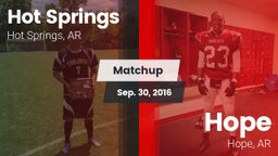 Matchup: Hot Springs vs. Hope  2016