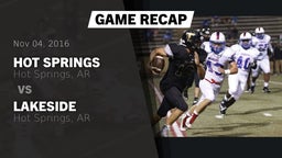 Recap: Hot Springs  vs. Lakeside  2016