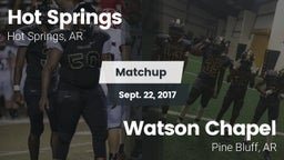 Matchup: Hot Springs vs. Watson Chapel  2017
