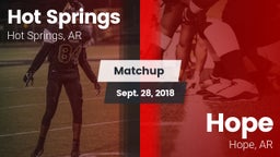 Matchup: Hot Springs vs. Hope  2018
