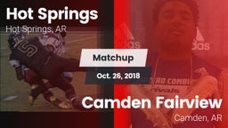 Matchup: Hot Springs vs. Camden Fairview  2018