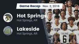 Recap: Hot Springs  vs. Lakeside  2018
