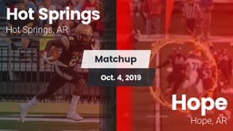 Matchup: Hot Springs vs. Hope  2019
