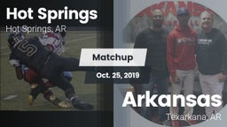 Matchup: Hot Springs vs. Arkansas  2019