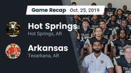 Recap: Hot Springs  vs. Arkansas  2019