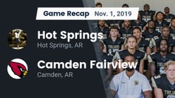 Recap: Hot Springs  vs. Camden Fairview  2019