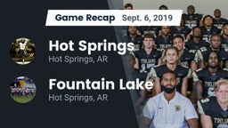 Recap: Hot Springs  vs. Fountain Lake  2019