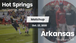 Matchup: Hot Springs vs. Arkansas  2020