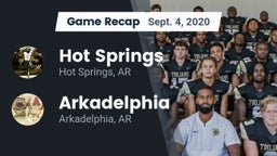 Recap: Hot Springs  vs. Arkadelphia  2020