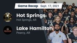 Recap: Hot Springs  vs. Lake Hamilton  2021