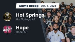 Recap: Hot Springs  vs. Hope  2021